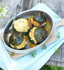 Courgette ronde farcie de brandade