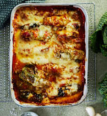 Wirsing-Cannelloni aus dem Ofen
