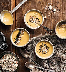Soupe de carotte, miso et amande