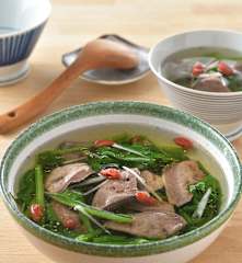 茶油菠菜豬肝湯