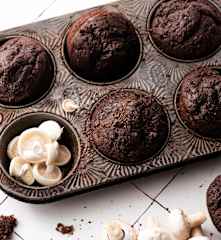 Muffins aux champignons et au chocolat