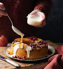 Gâteau à la vapeur à l'orange et au Campari