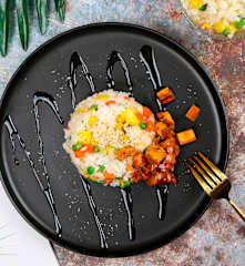 红薯菠萝鸡丁炒饭