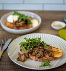 Cafe-style miso mushrooms
