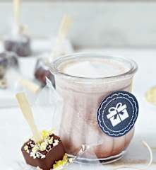 Chocolat chaud à l'orange en bâtonnet