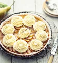 Tarte aux poires et ganache à la vanille