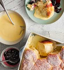 Dampfnudeln mit Kirschen