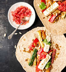 Fajitas de tofu y verduras