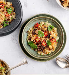 Quinoa et légumes d'automne au tofu
