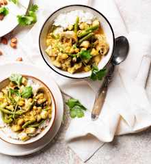 Massaman Köri Ezmeli Vegan Patlıcan