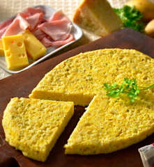 Steamed potato frittata