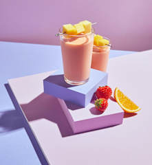 Mango-Erdbeer-Shake