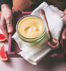 Curd au pamplemousse