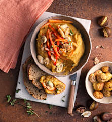 Maroni-Linsenaufstrich mit Champignons