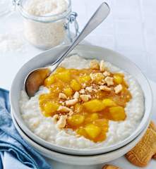 Spekulatius-Milchreis mit Mango-Kompott