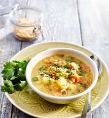 Soupe de lentilles orientale