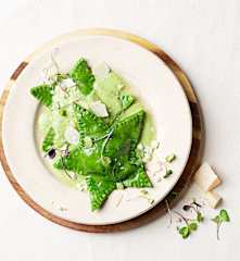 Raviolis de ricota y espinaca