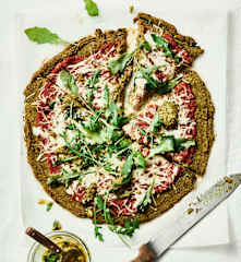 Pizza sans gluten à base de courgette