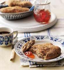 Pan plano de plátano y centeno