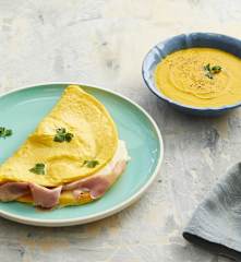 Vellutata di carote con omelette