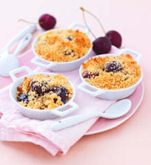 Crumble pommes-cerises (sans gluten et sans lactose)
