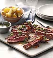 Roastbeef mit Mojo Verde und heurigen Erdäpfeln