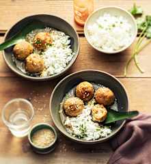 Boulettes végétales et sauce asiatique