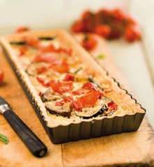 Quiche de ratatouille e mascarpone