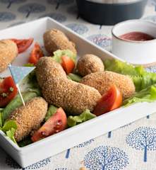 Fingers de pollo rellenos