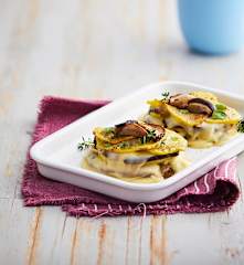 Millefoglie di patate e funghi porcini