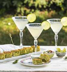 Margarita con quadrotti di frittata di patate