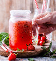 Virgin mojito à la fraise