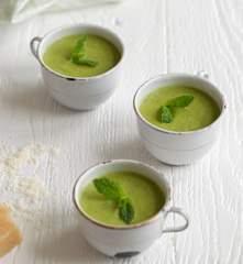 Courgette Soup with Basil and Cashew