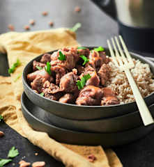 Sauté de porc sauce cacahuète