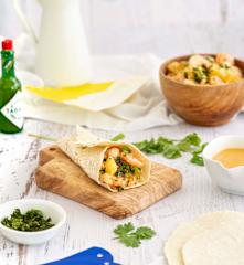 Fajitas de camarones