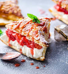 Feuilleté chantilly et fraise