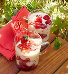Tiramisu framboises-fraises