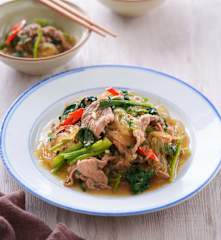 沙茶菠菜羊肉冬粉