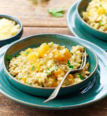 Crozotto à la butternut, poireau et beaufort