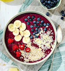 Blaubeer-Bananen-Bowl