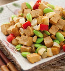 毛豆仁炒豆干