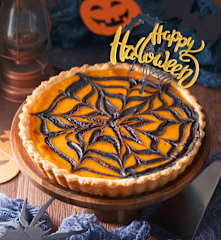 Spider Web Pumpkin Pie