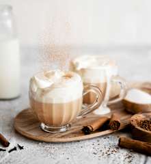 Capuchino especiado de calabaza y moka