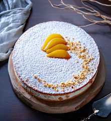 Torta ricotta e pere