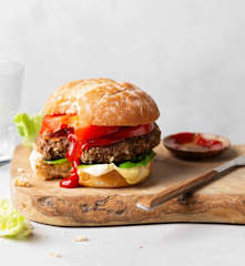 Burger ai funghi e riso vegan