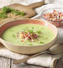 Buttermilch-Radieschenblättersuppe mit Radieschenrelish (XXL)