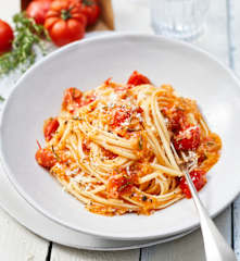 Linguine in Tomatenbutter