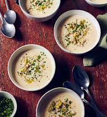 Low Meat Käse-Porree-Suppe