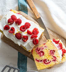 Cake vapeur citron et framboises