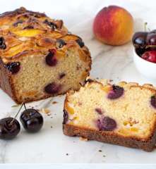 Cherry and peach loaf